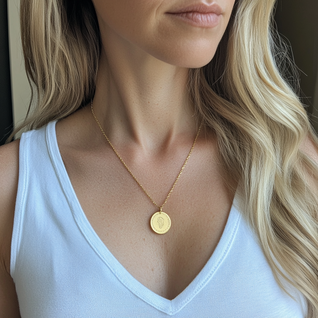 Personalisierte Gravur-Halskette aus 18K Gold