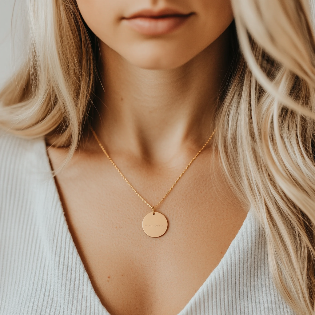 Personalisierte Gravur-Halskette aus 18K Gold